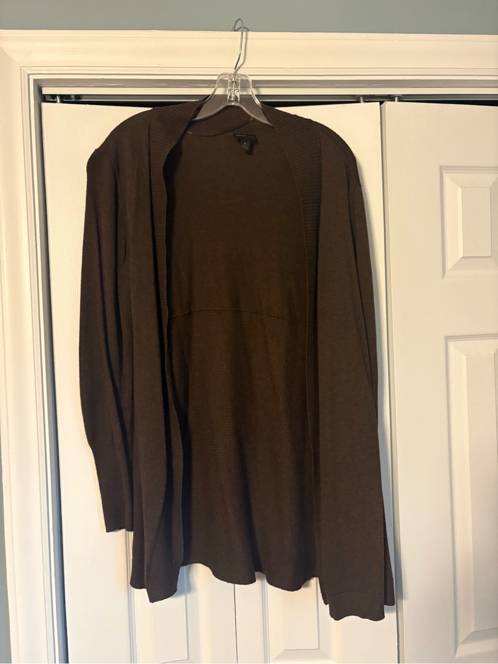Worthington Brown Open-Front Cardigan